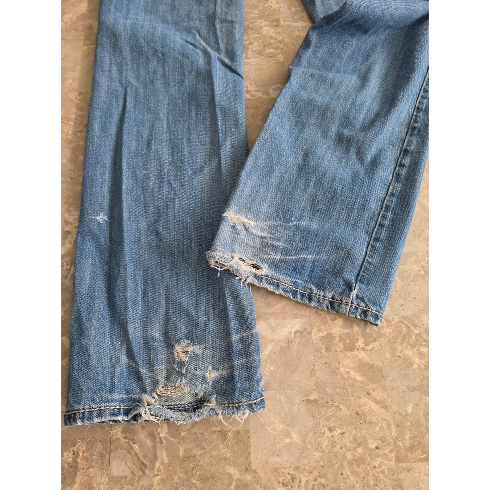 Rock & Roll Cowboy Double Barrel Relaxed Straight Jeans Mens 29x34 Blue Denim - Picture 6 of 16
